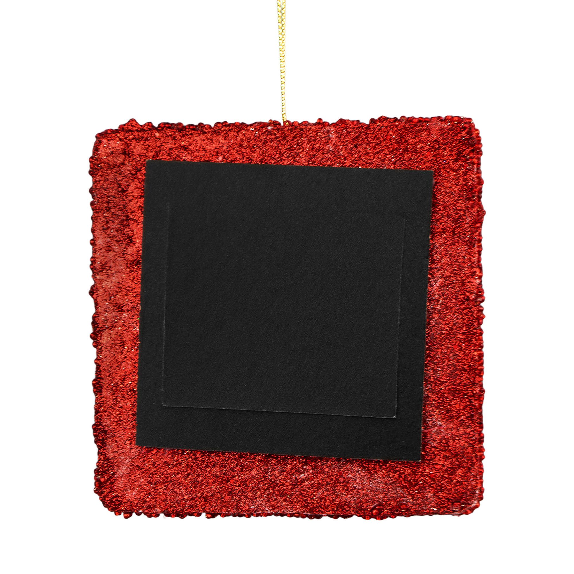 Украшение новогоднее Фоторамка 12х12 см красный 10121-2358