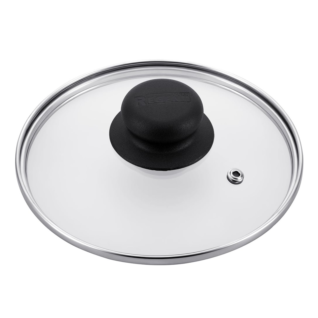 Крышка стеклянная 16 см Regent 93-LID-03-16 c металлическим ободком