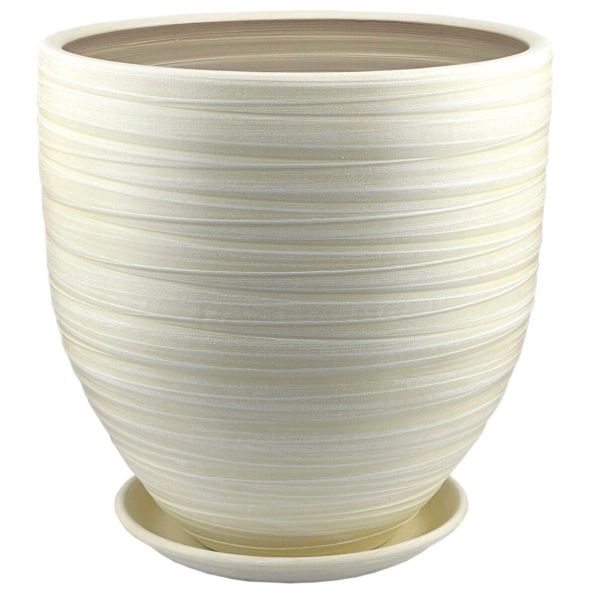 Горшок цветочный Бутон Модерн ваниль 32 см 20 л