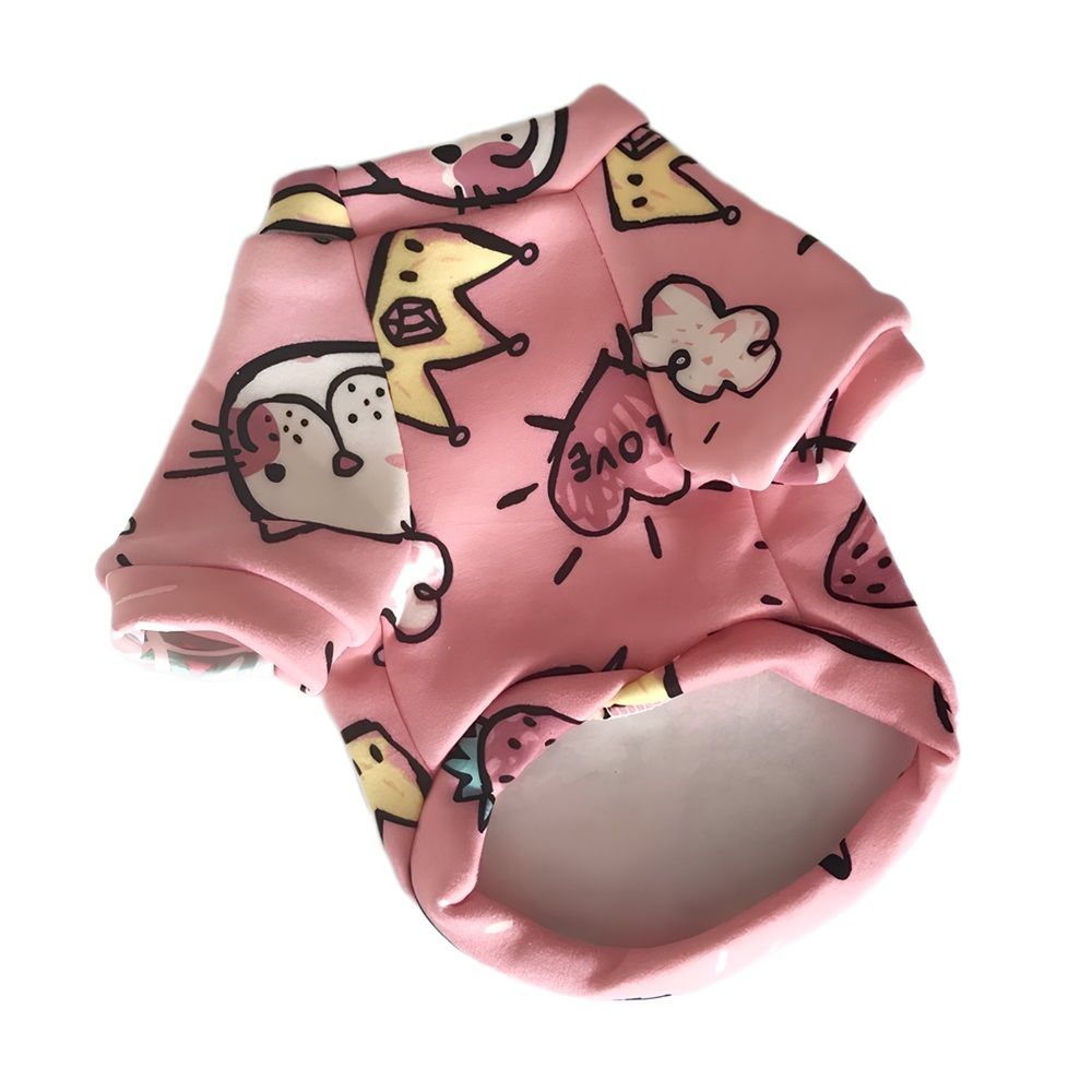 Кофта-толстовка на флисе для собак мелких пород Bro Style принт клубнички р 2XL