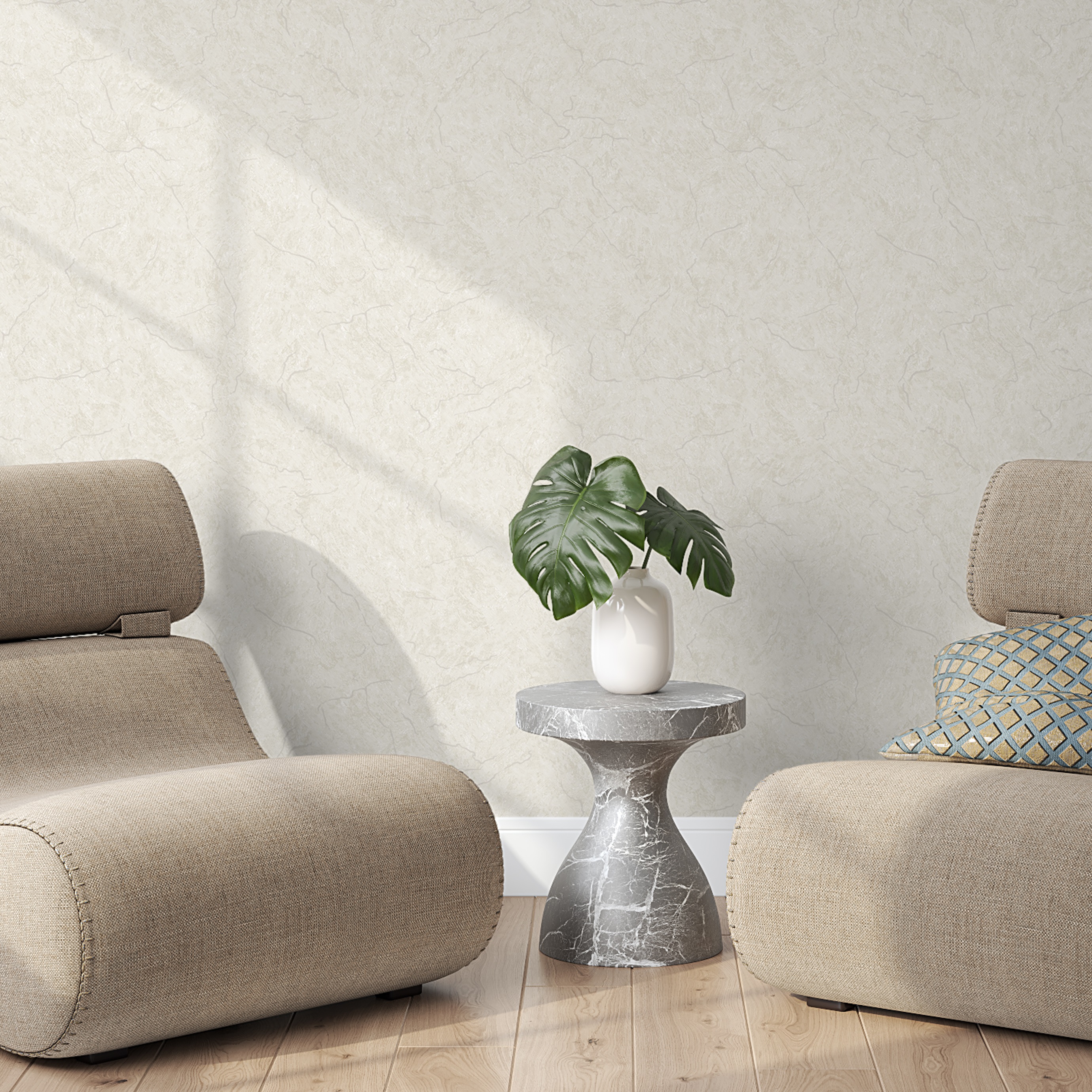 Обои Aurora Агидель С50А 5049 05 бежевые штукатурка 1,06х10,05 м