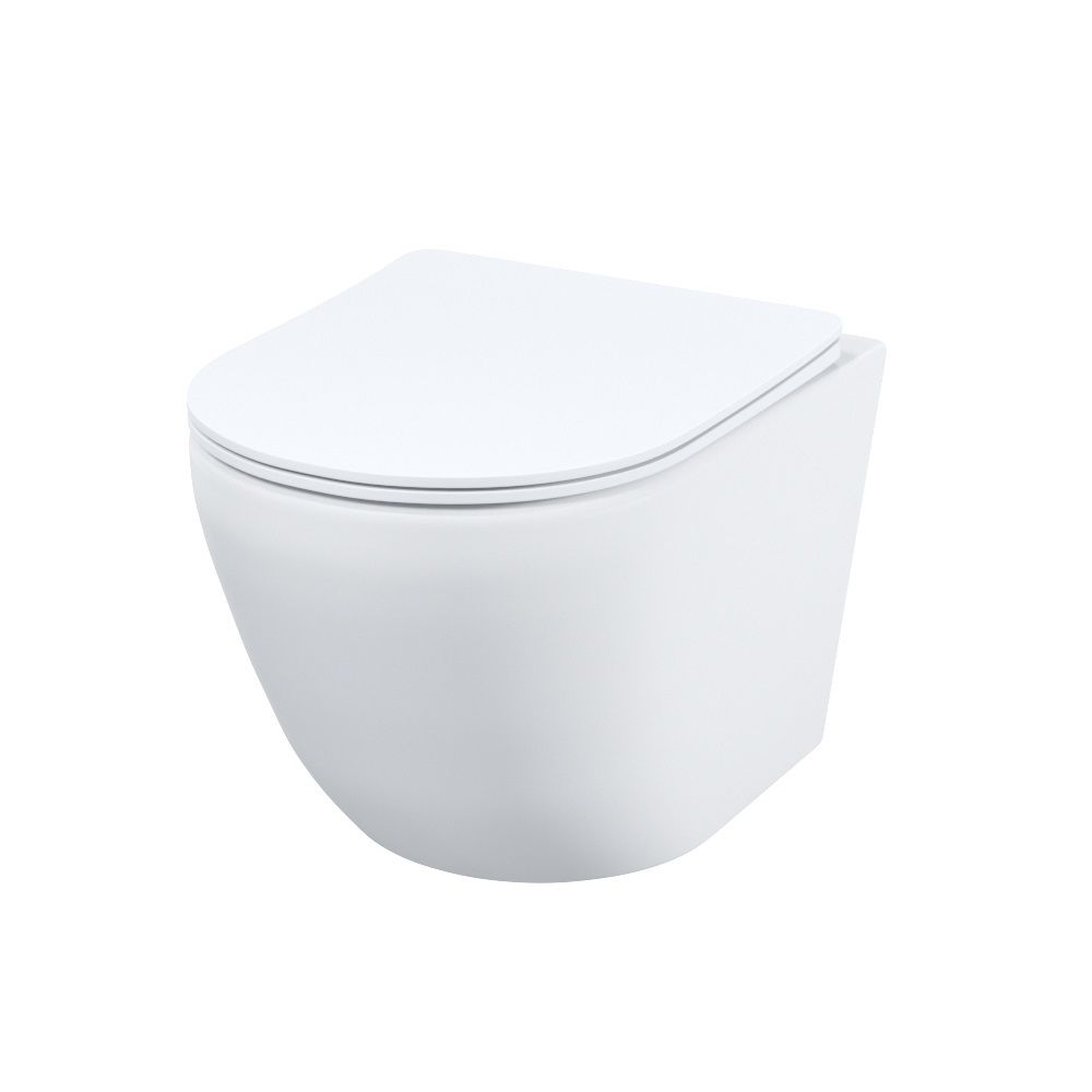 Унитаз подвесной безободковый Iddis Blanco BLQNDSEI25 сиденье дюропласт микролифт