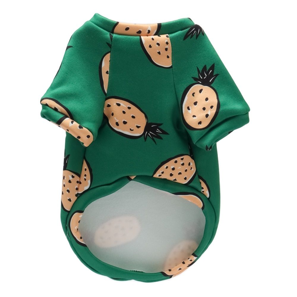 Кофта-толстовка на флисе для собак мелких пород Bro Style принт ананасы р 2XL