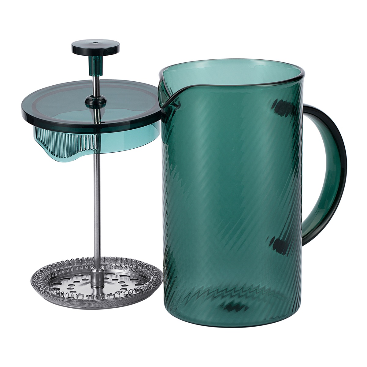 Френч-пресс Linea Franco 80-003 600 мл стеклянный зеленый