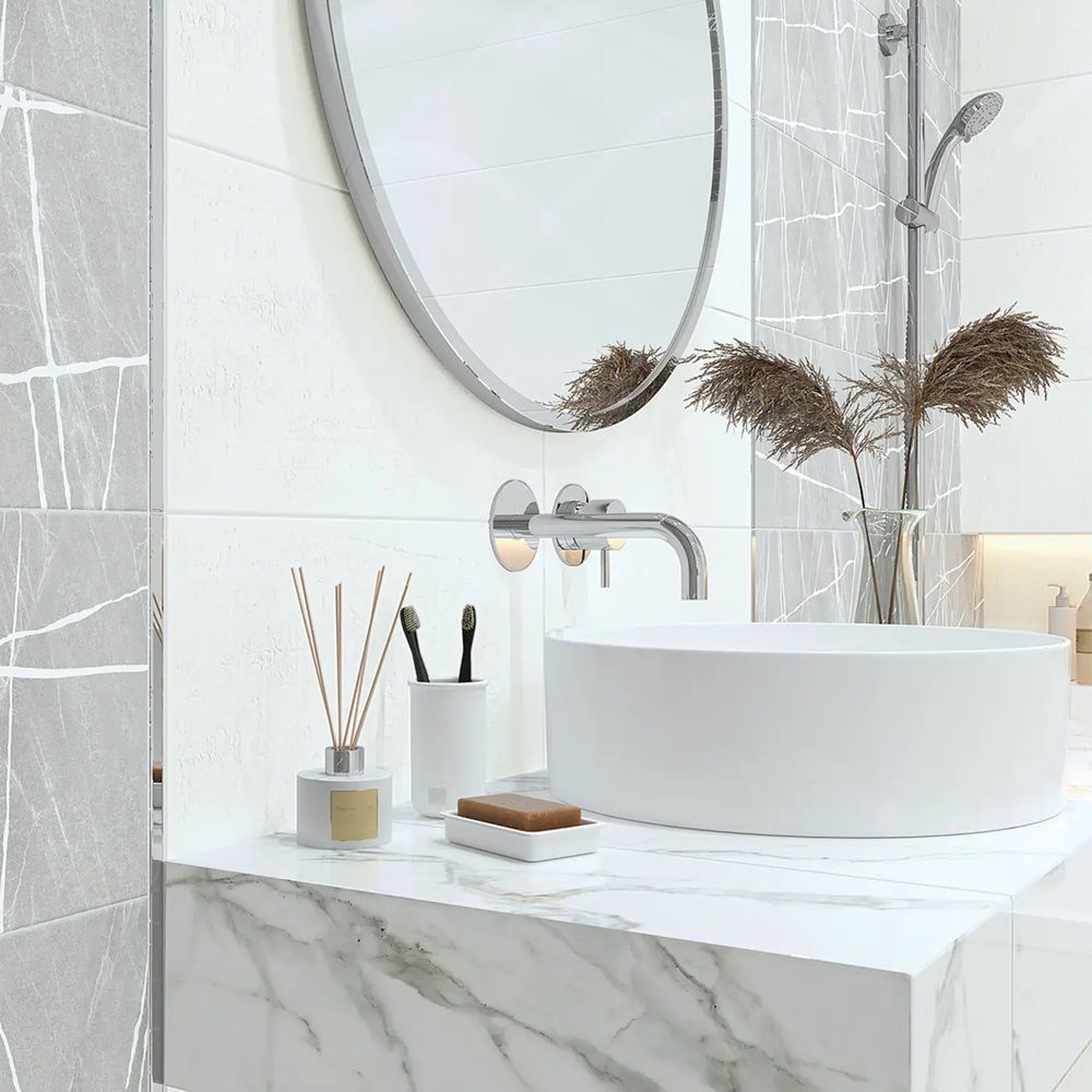Плитка настенная New Trend Chicago Lay White WT11CHL00 20х60 см белая 1,8/1,92 м2