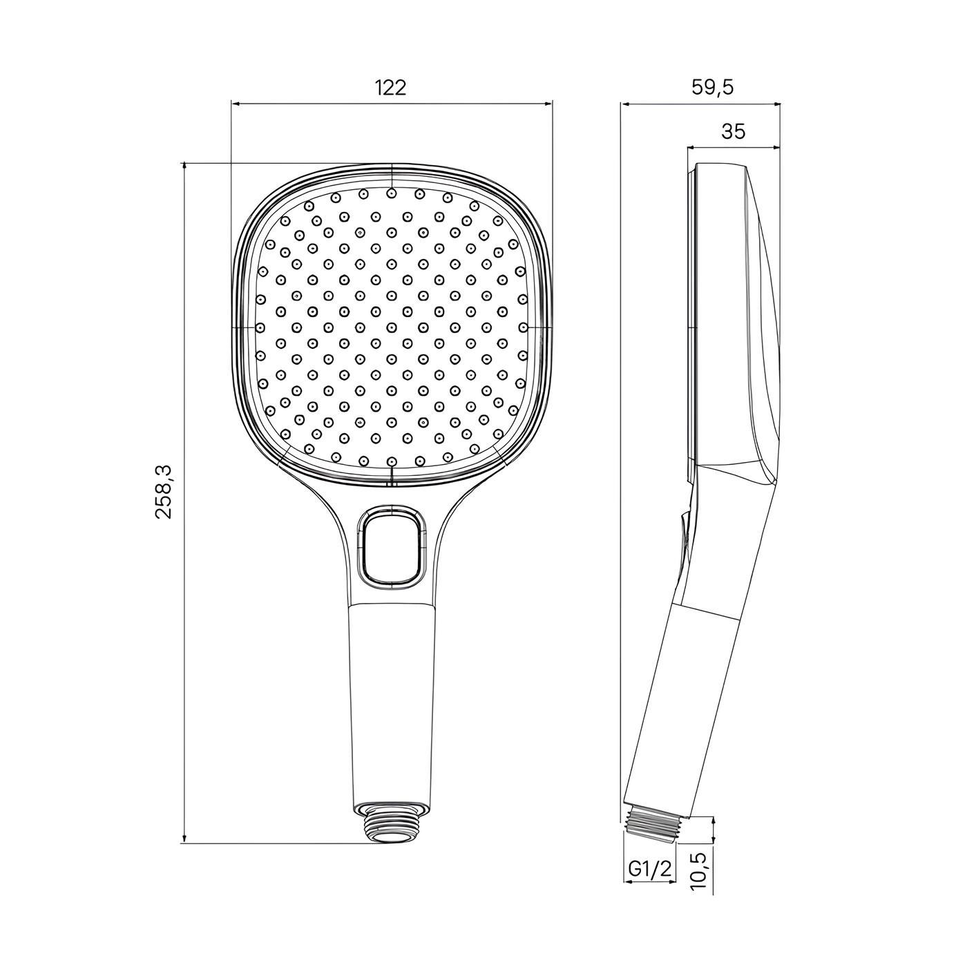 Лейка для душа Milardo Ideal Spa 3F ILS3FC0M18
