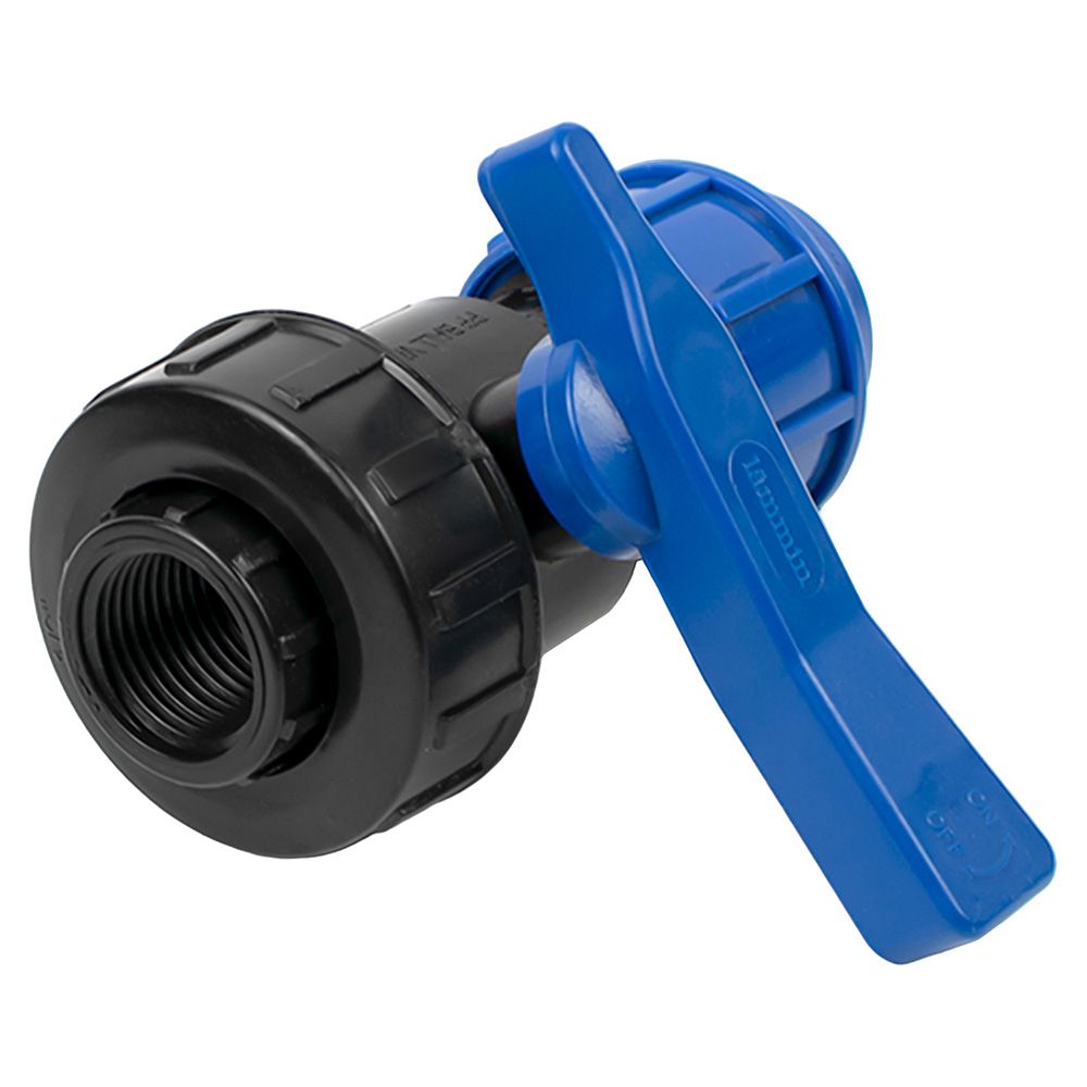 Кран шаровой ПЭ 20 мм x 1/2" ВР PN10 РТП