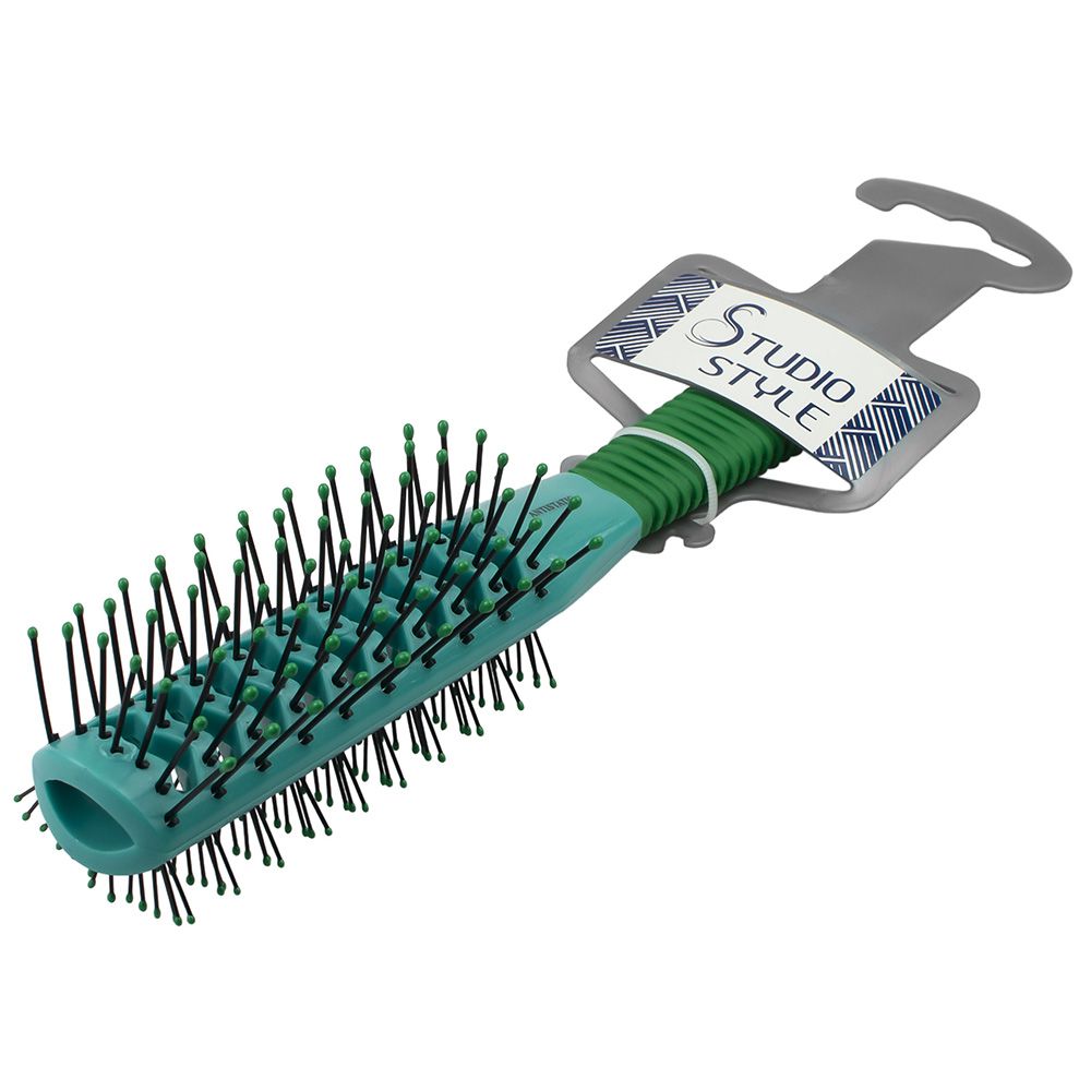 Щетка для волос пластиковая с рифленой ручкой
