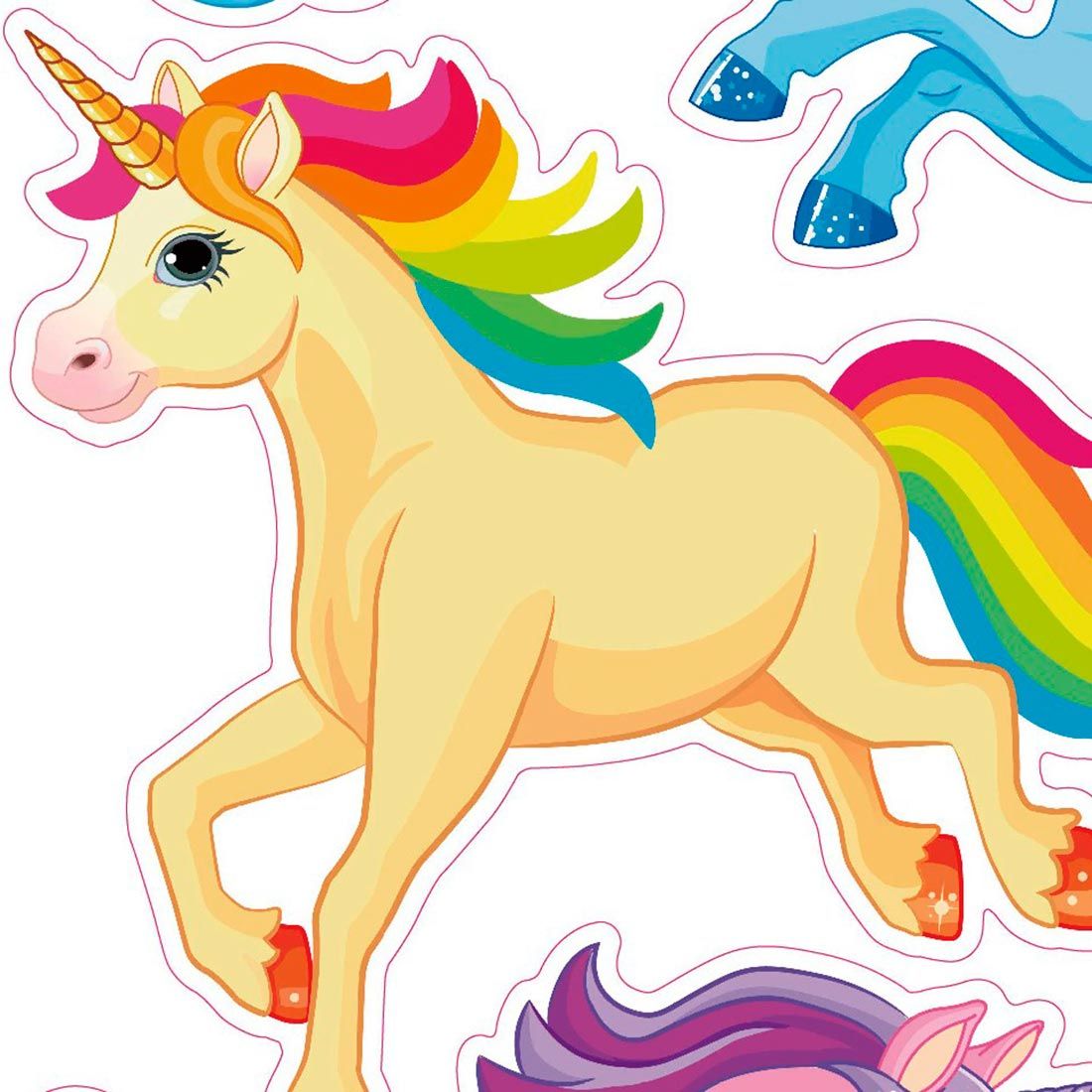 1079 POA Стикер Радужные единороги