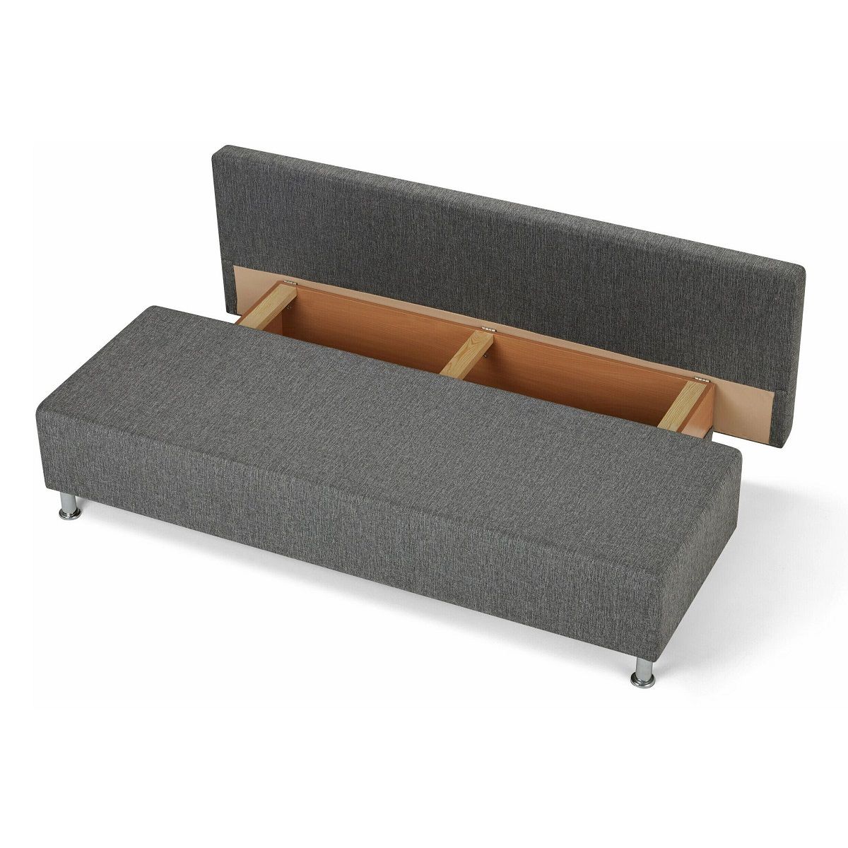 Диван-кровать Парма 1950х780х800 мм темно-серый Модерно Домино 02