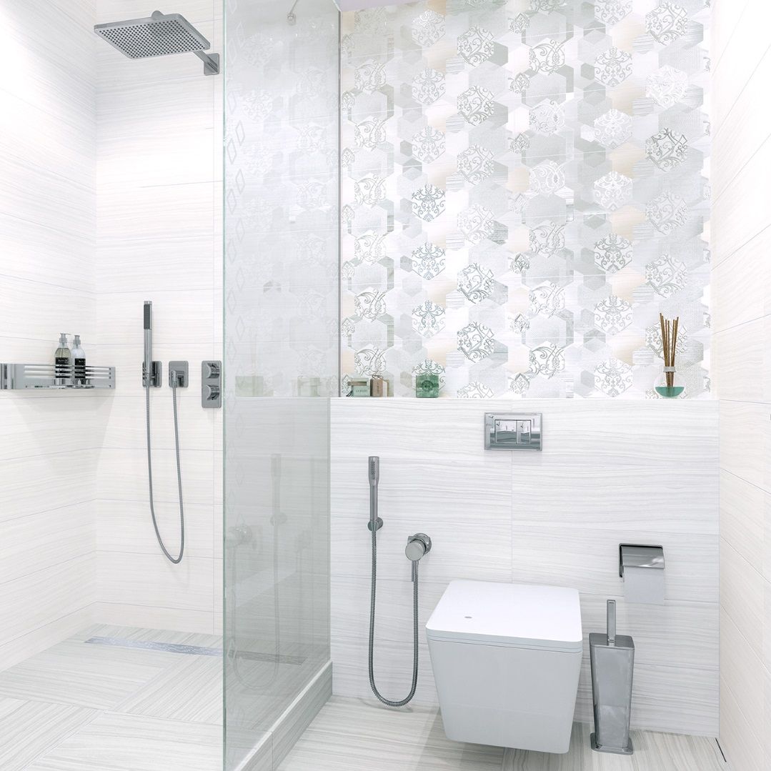 Декор Alma Ceramica Boutique DWU11BTQ007 20х60 см 8 мм серо-бежевый