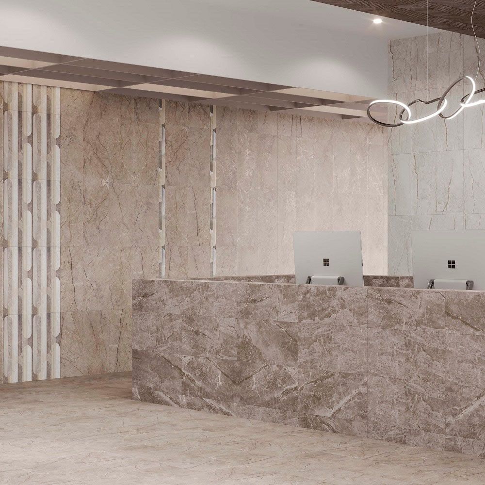 Плитка настенная Axima Андорра 30х60 см коричневая люкс 1,62 м2