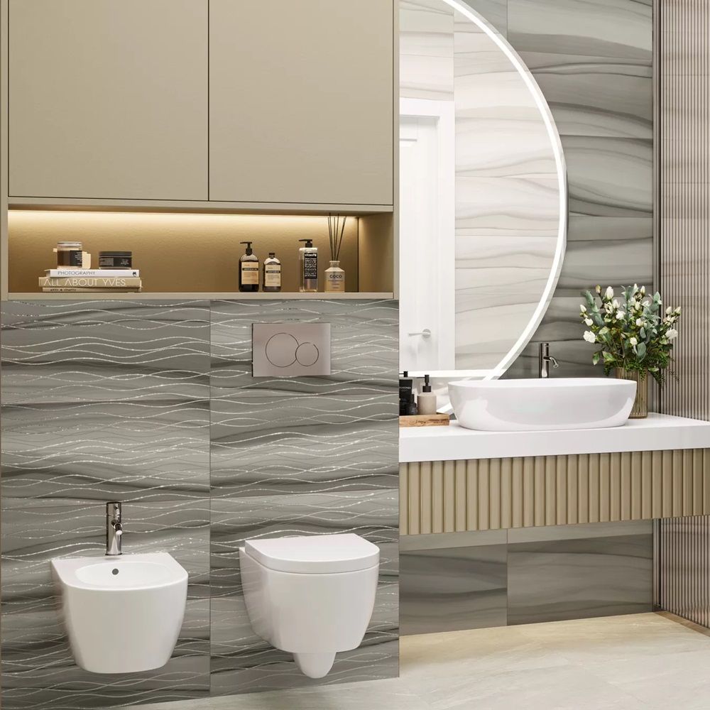 Декор New Trend Treise Dark Wave DW36TRS18 30х60 см серый