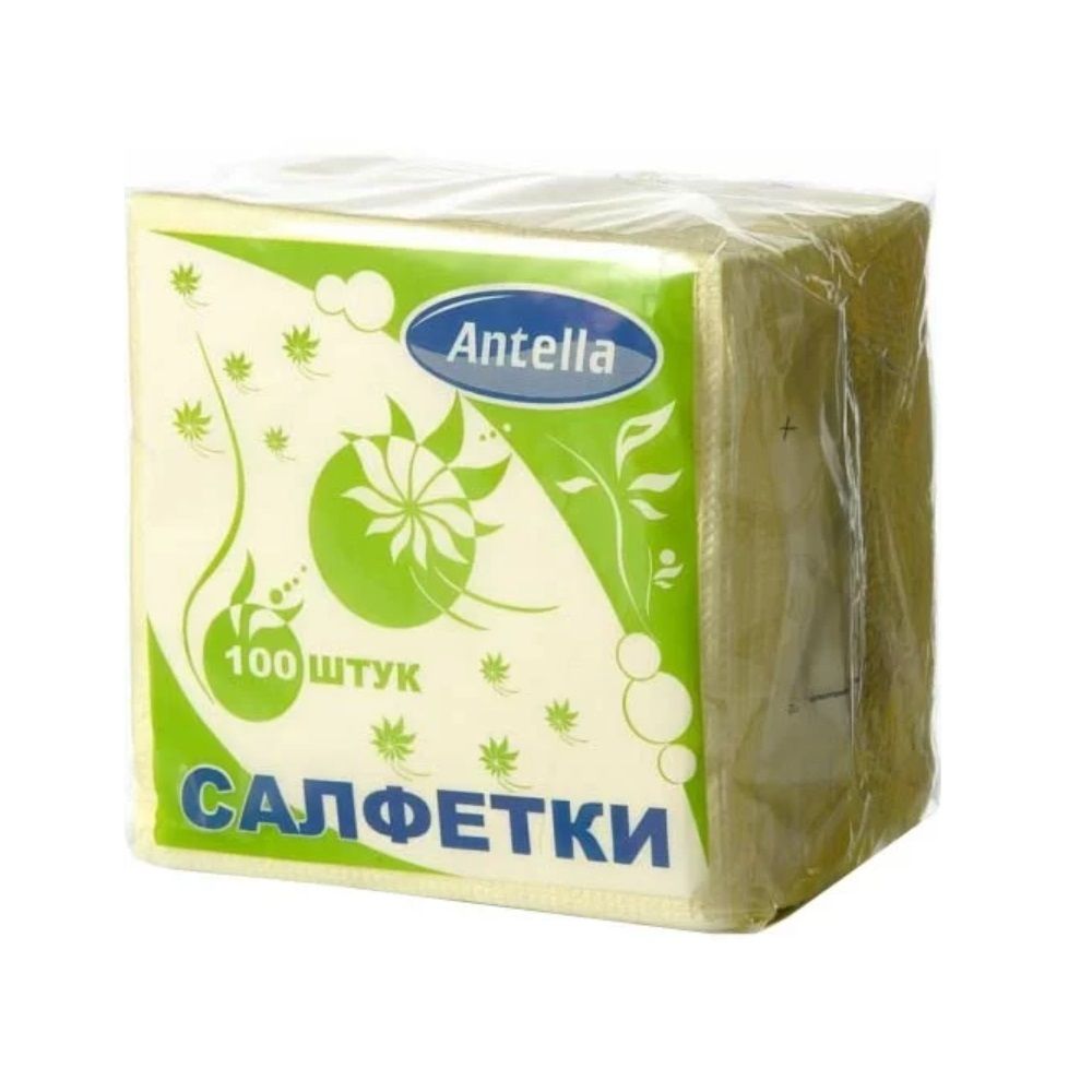 Салфетки бумажные 24*24см100шт/уп Антелла