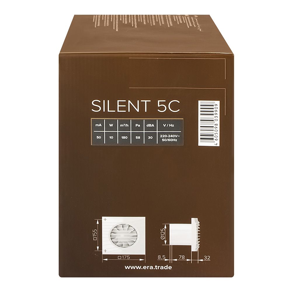 Вентилятор осевой вытяжной с обратным клапаном D 125,SILENT 5C