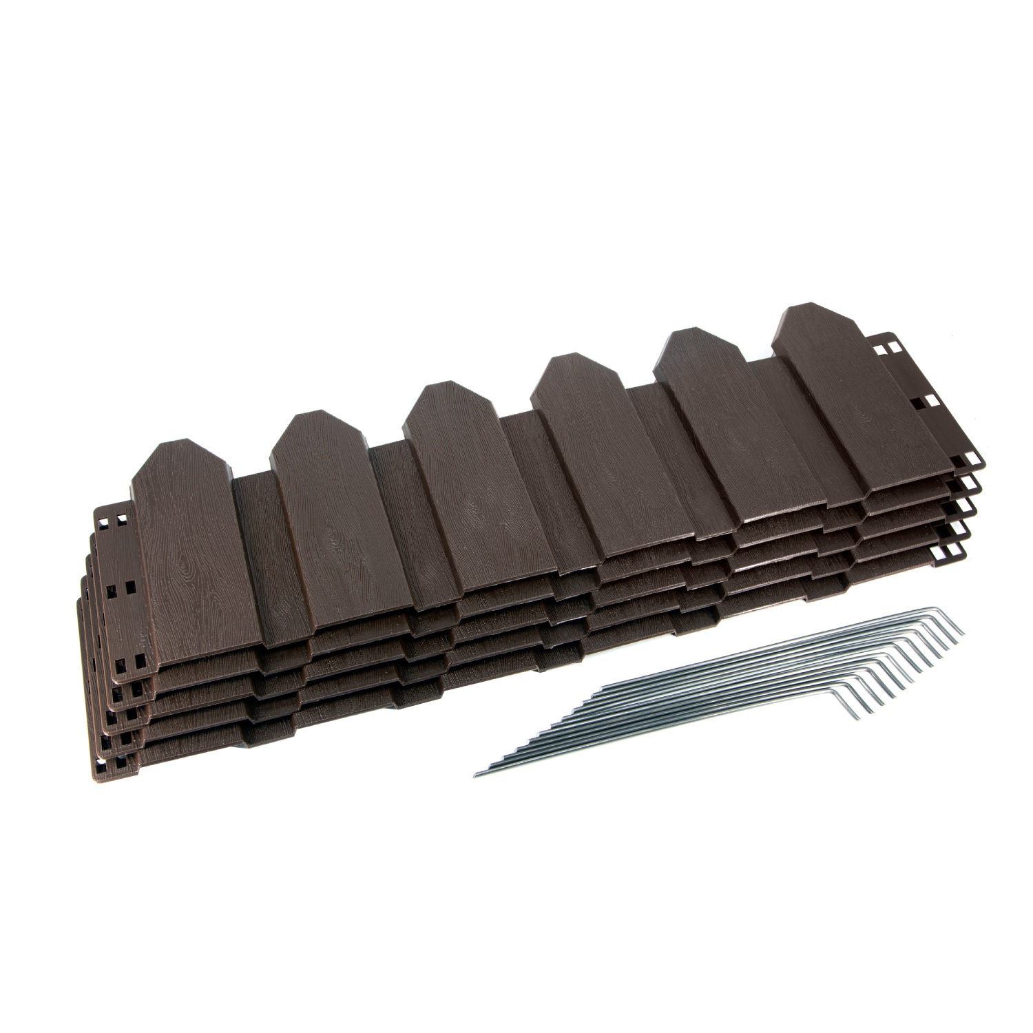 Заборчик декоративный Lucky Way 18х60 см 5 шт коричневый