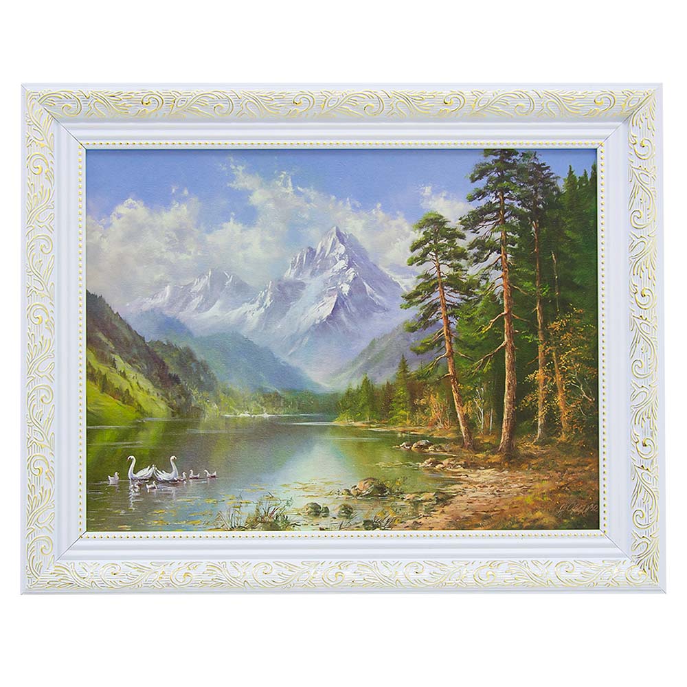 Классические картины  30*40 рама 5 завиток бел.с зол.