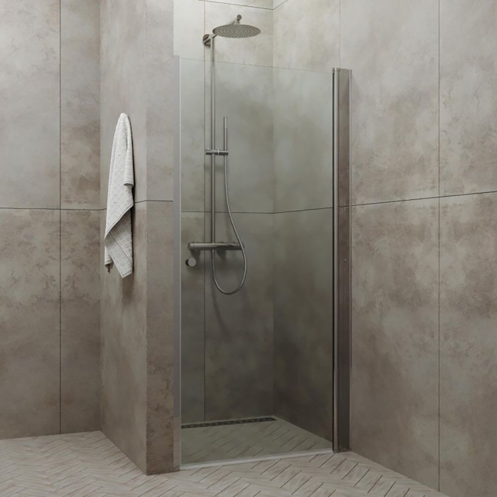 Дверь душевая Triton Уно 900x1850 мм стекло прозрачное, профиль хром