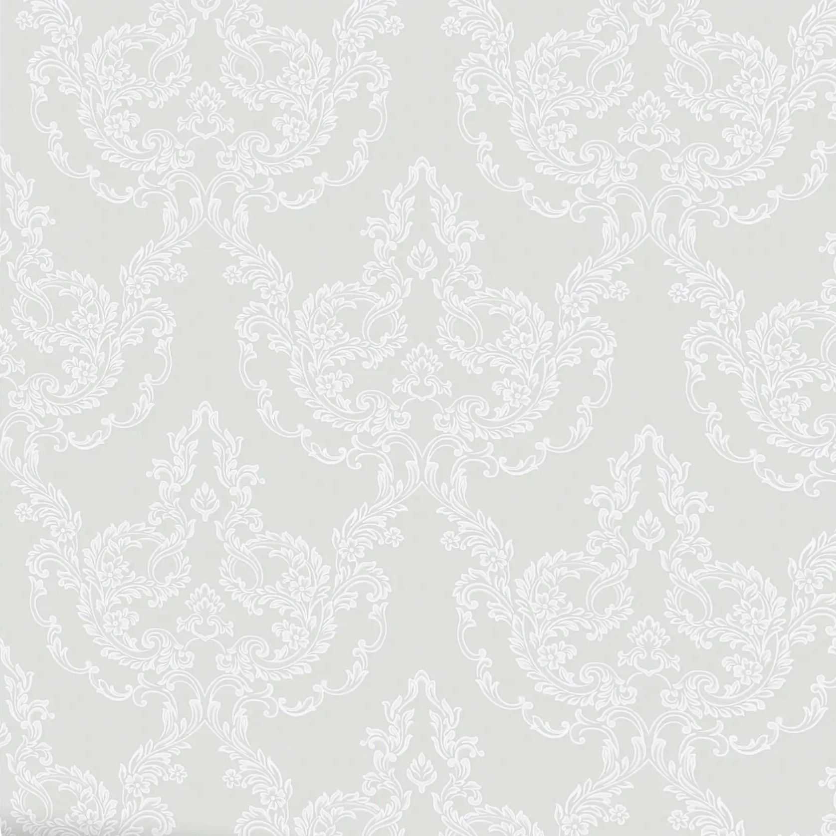 Обои Erismann Sorbonne 60492-07 светло-серые дамаск 1,06х10,05 м