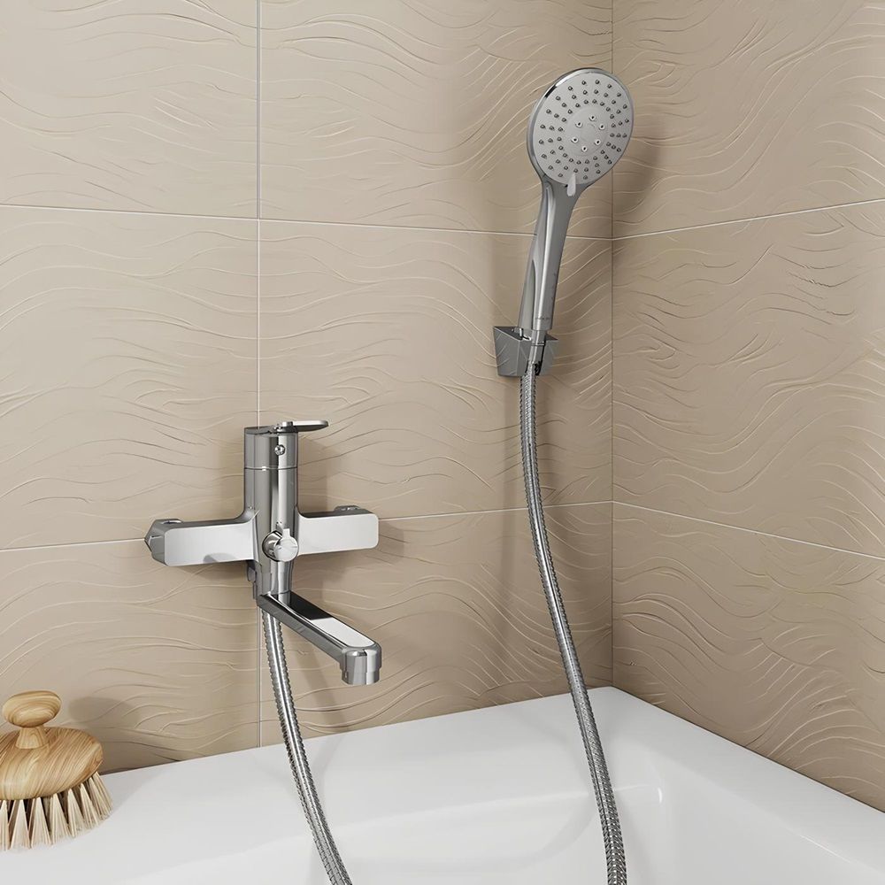 Смеситель для ванны Milardo Demi DEMSB02M02 однорычажный длинный излив