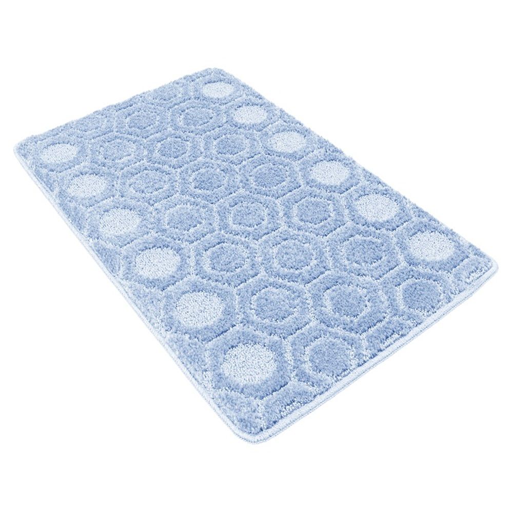 Коврик для ванной комнаты 40х60 см Актив Icarpet 002 голубой 11