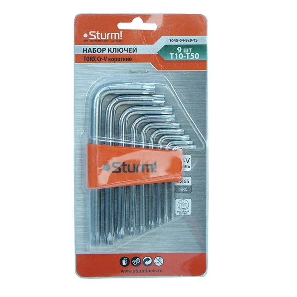 Набор ключей шестигранных 1,5-10 мм 9 шт Sturm 1045-04-9x9