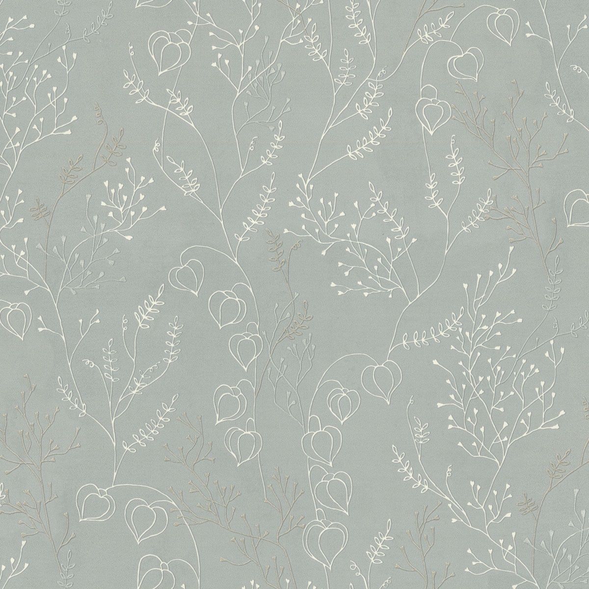 Обои Euro Decor Physalis 7307-11 серые цветы мелкие физалис 1,06х10,05 м