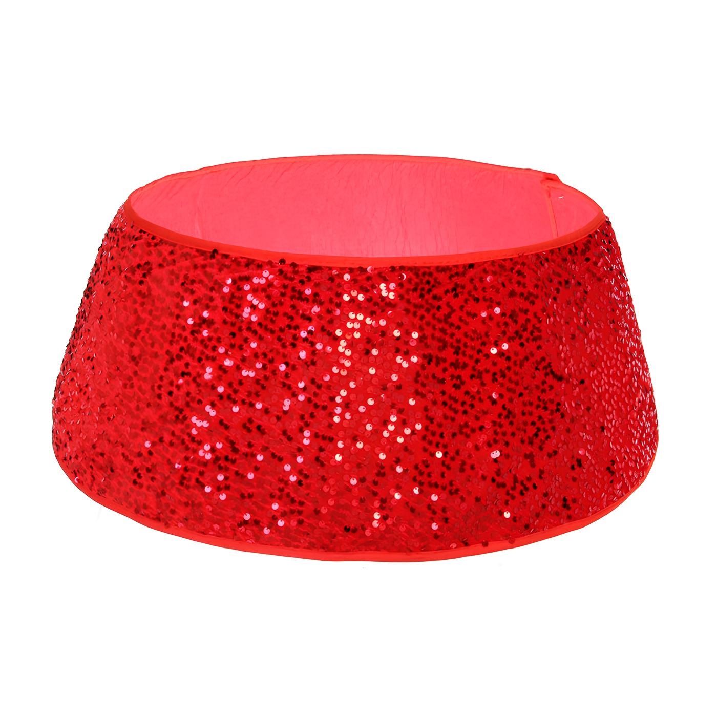 Декор для основания елки Shine d40 см d56 см h20 см красный 107-6256