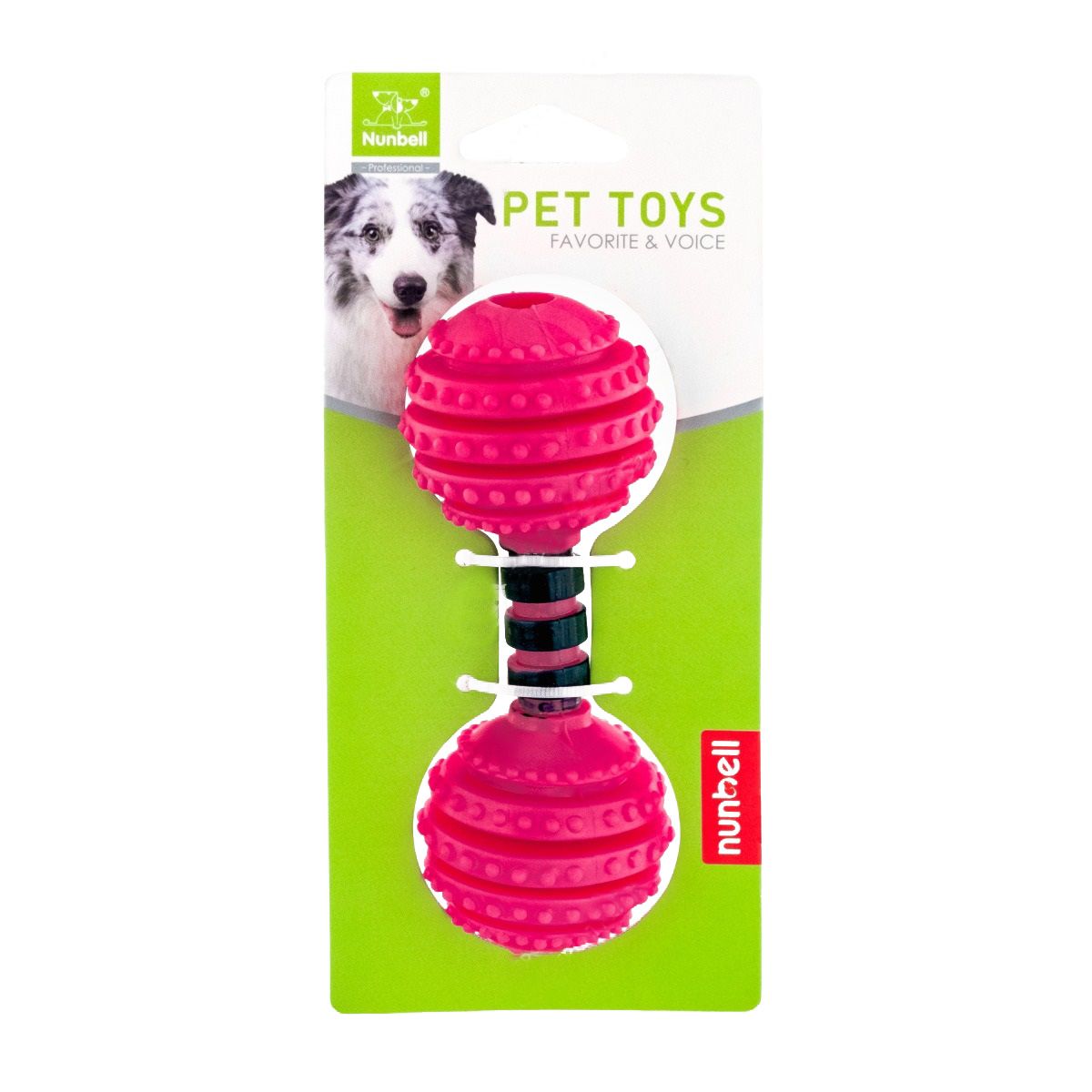 Игрушка для собак Nunbell Гиря с бубенчиками 16,5х8 см микс 253170