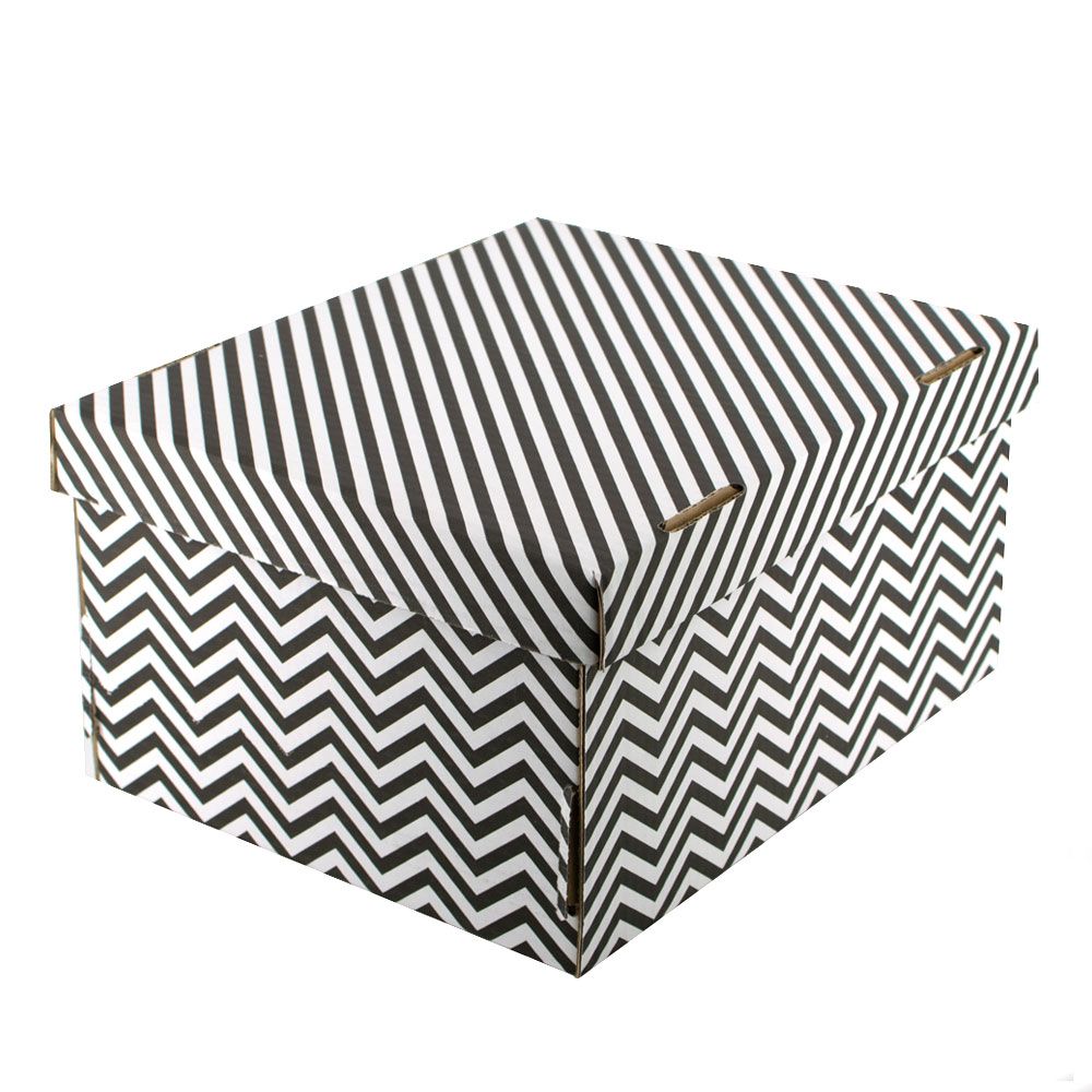 Коробка для хранения картонная Игра линий 32х26х17 см