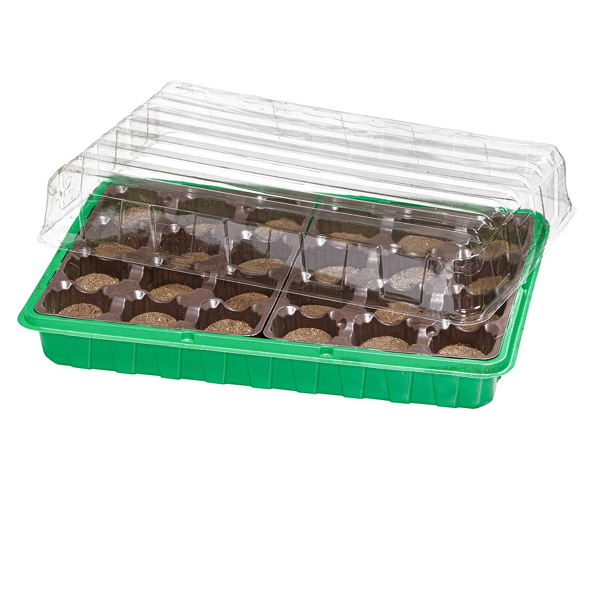 Парник с торфяными таблетками 41 мм 24 шт с крышкой