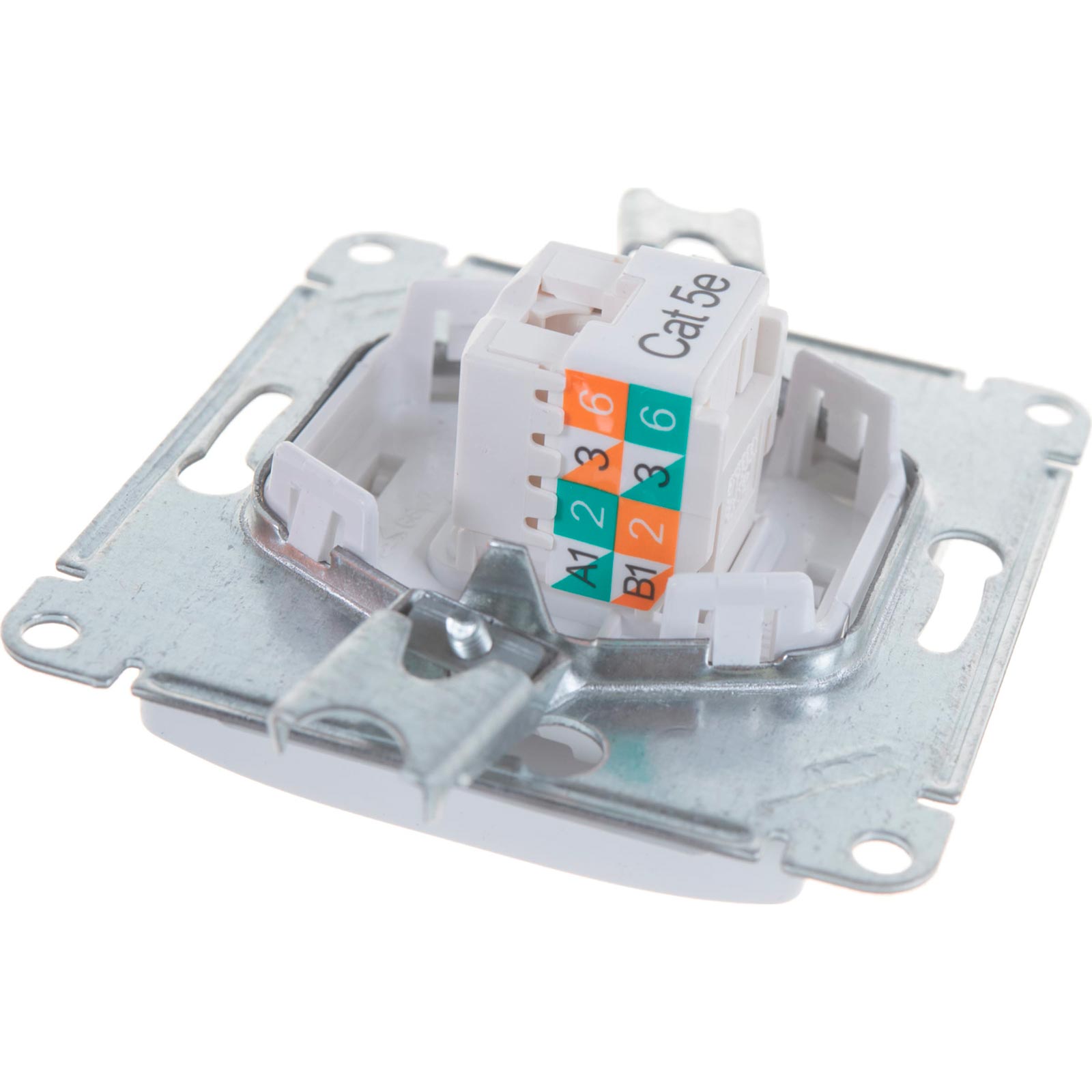 Механизм розетки компьютерной 1-кл. СП Glossa RJ45 кат.5E перламутр