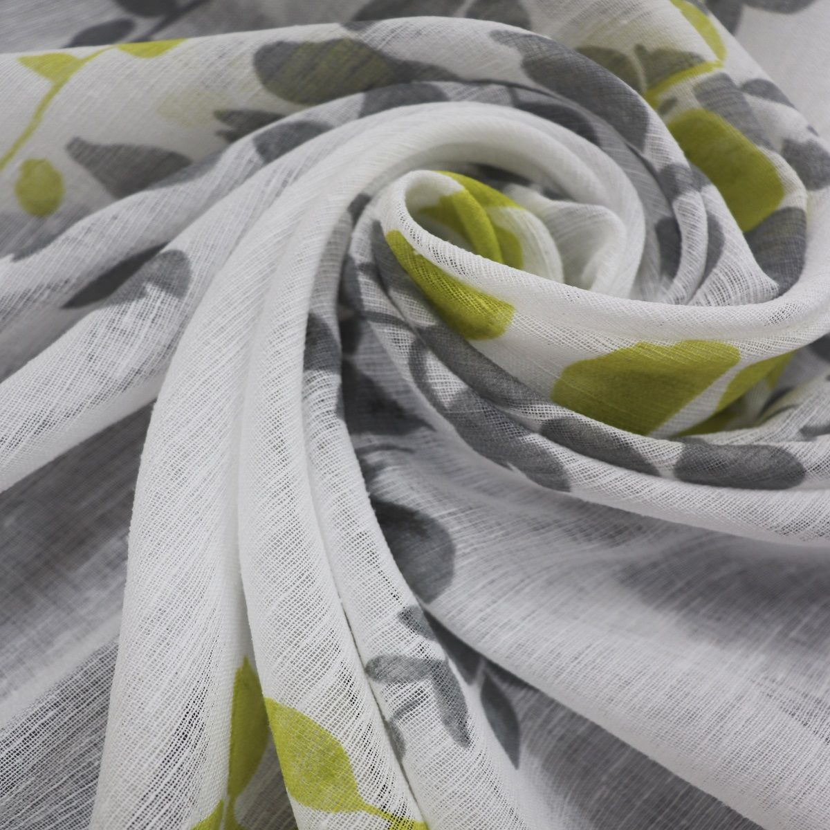 Ткань для штор Лен печать HX 1810314-01/280 Lpech горчичный