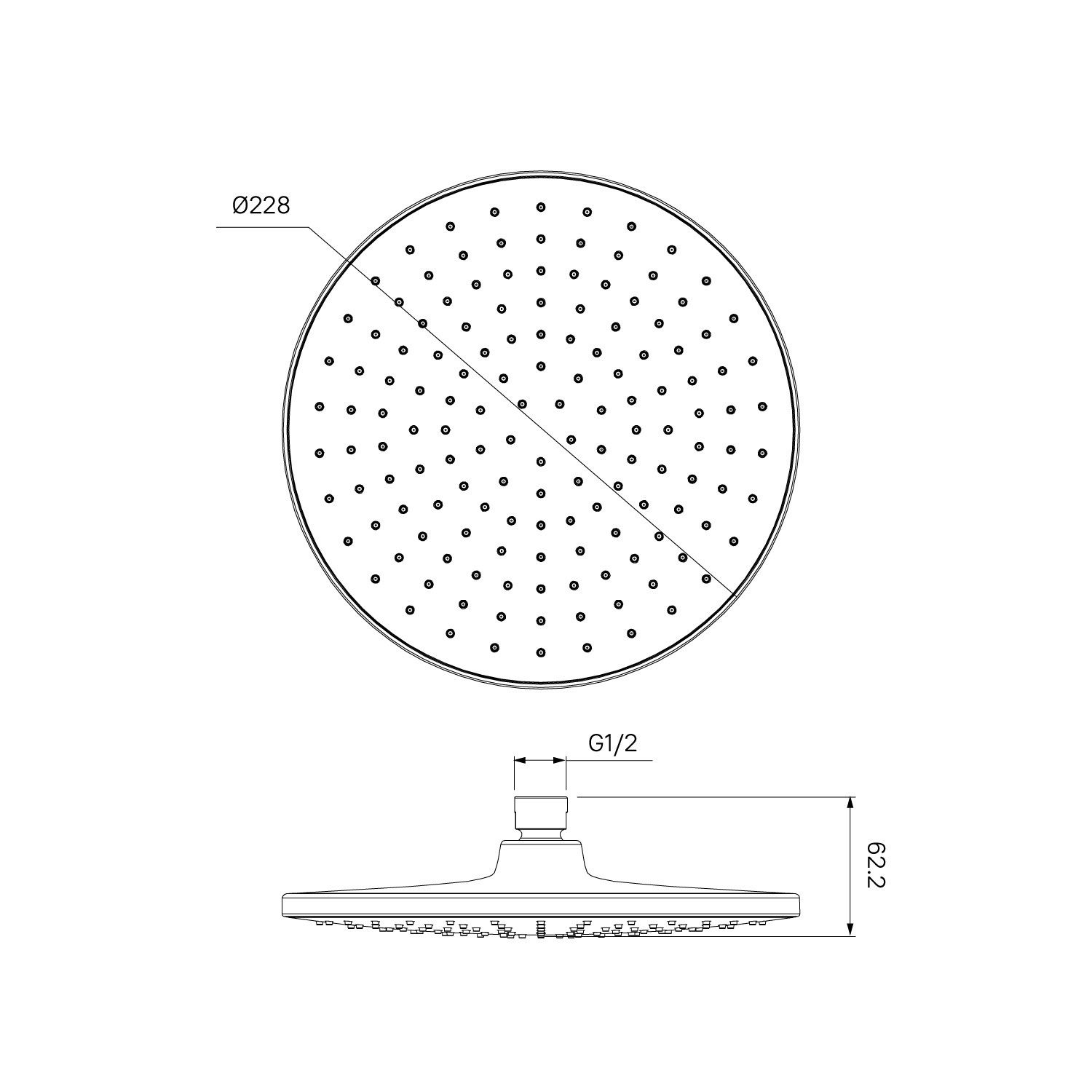 Верхний душ Iddis Optima Home OPH22CRi64