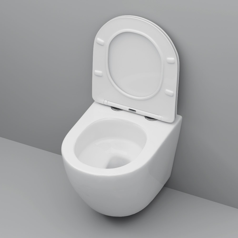 Унитаз подвесной безободковый AM.PM Like AquaSpi C801901SC сиденье дюропласт микролифт быстросъемное