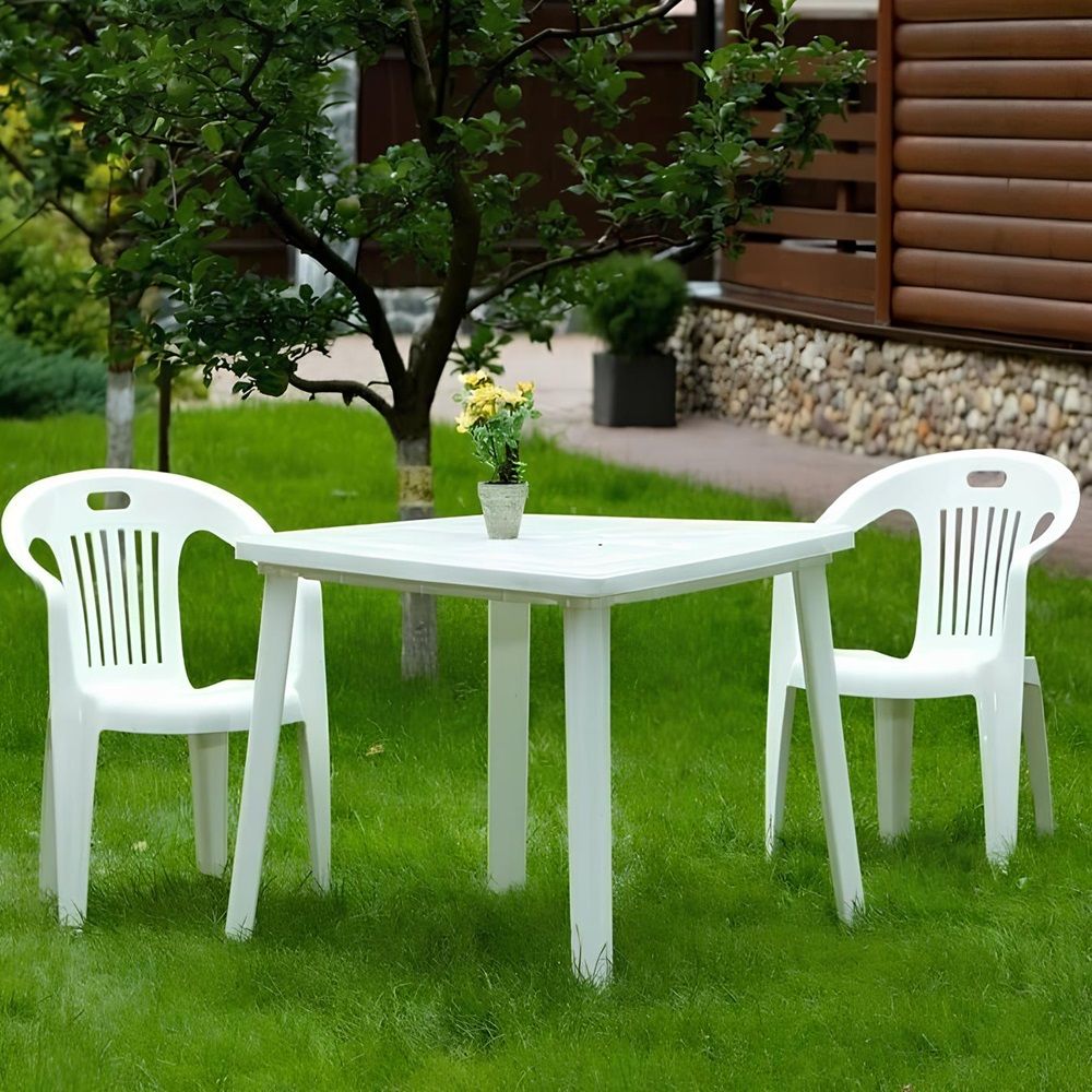 Стол пластиковый 800х800х740 мм белый