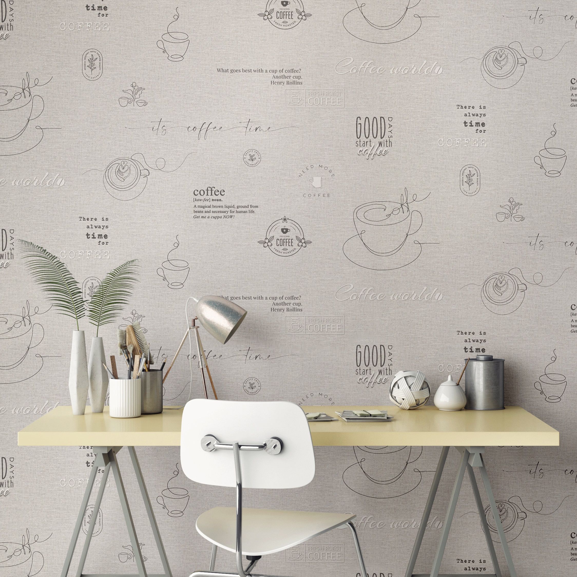 Обои Ateliero Cafe 589698 серые винтаж 1,06х10,05 м