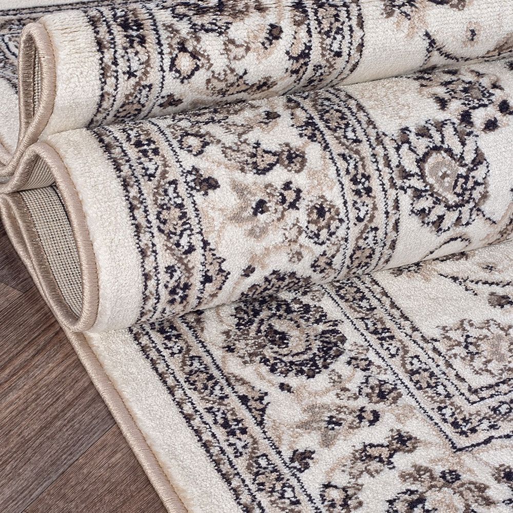 Дорожка ковровая Valencia Deluxe Merinos d251 1 м кремово-коричневая