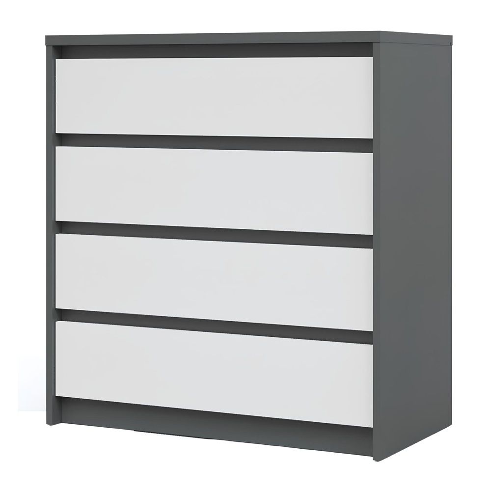 Комод Мишель 800х800х400 мм 4 ящика Антрацит/Белый жемчуг