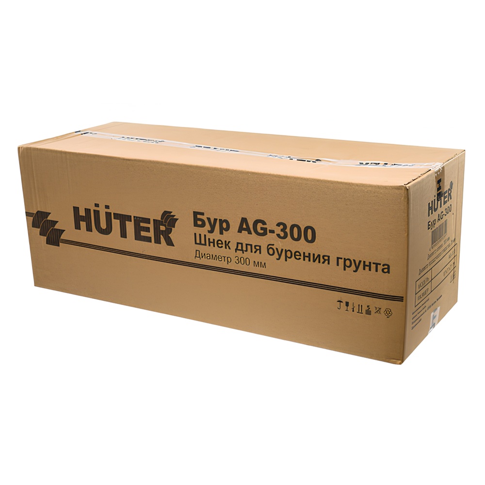 Бур для грунта 300 мм Huter AG-300 черный