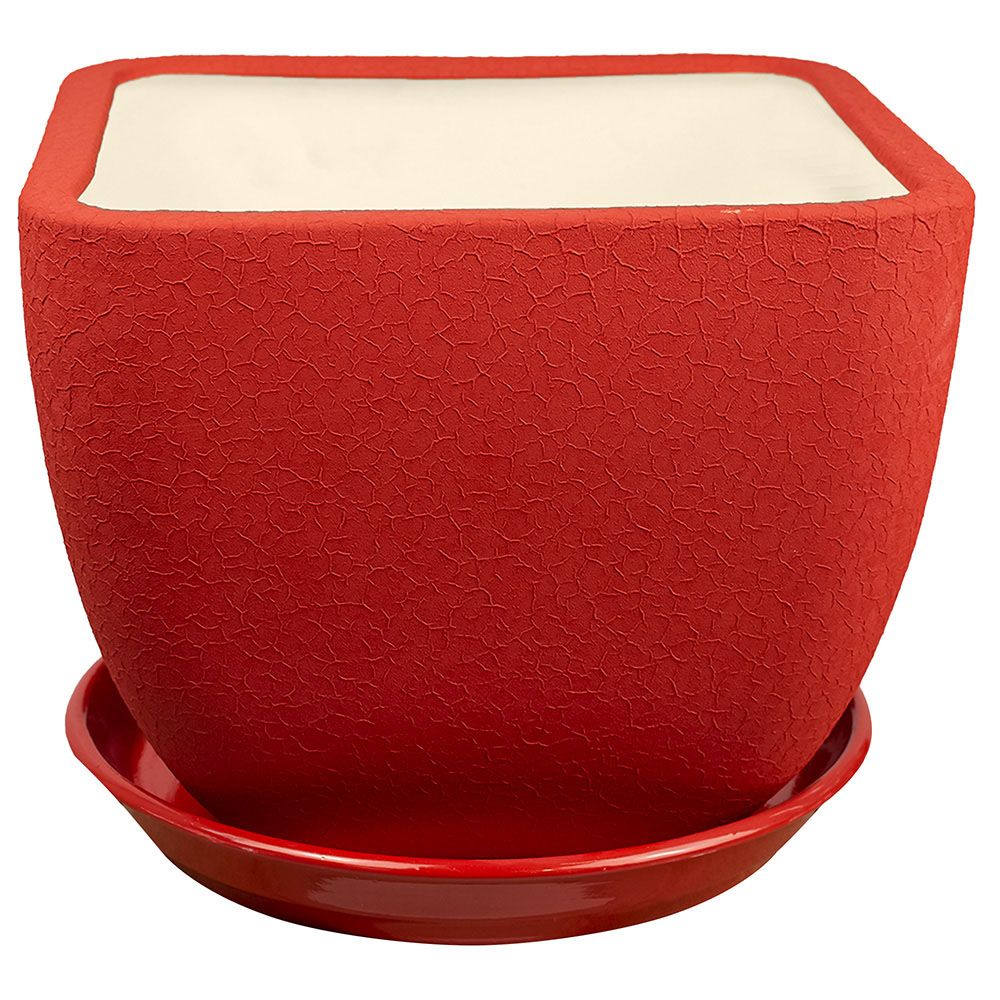 Горшок цветочный Ноктюрн шелк красный 4,8 л