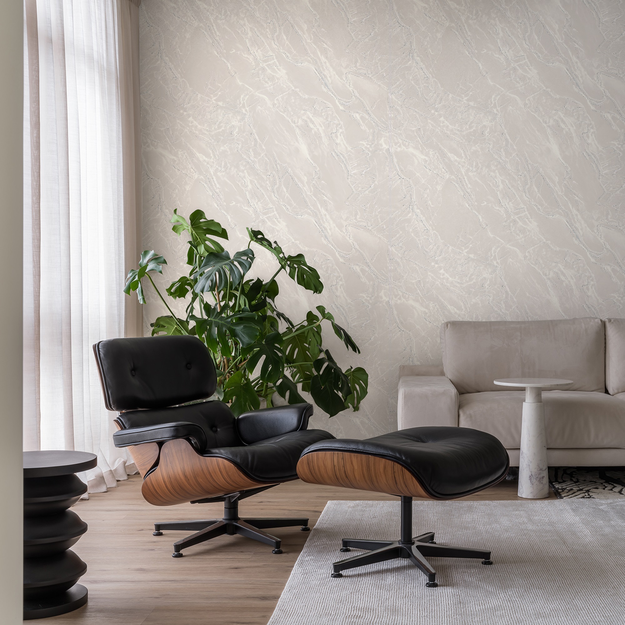 Обои Erismann Ладога 61069-04 бежевые мрамор 1,06х10 м