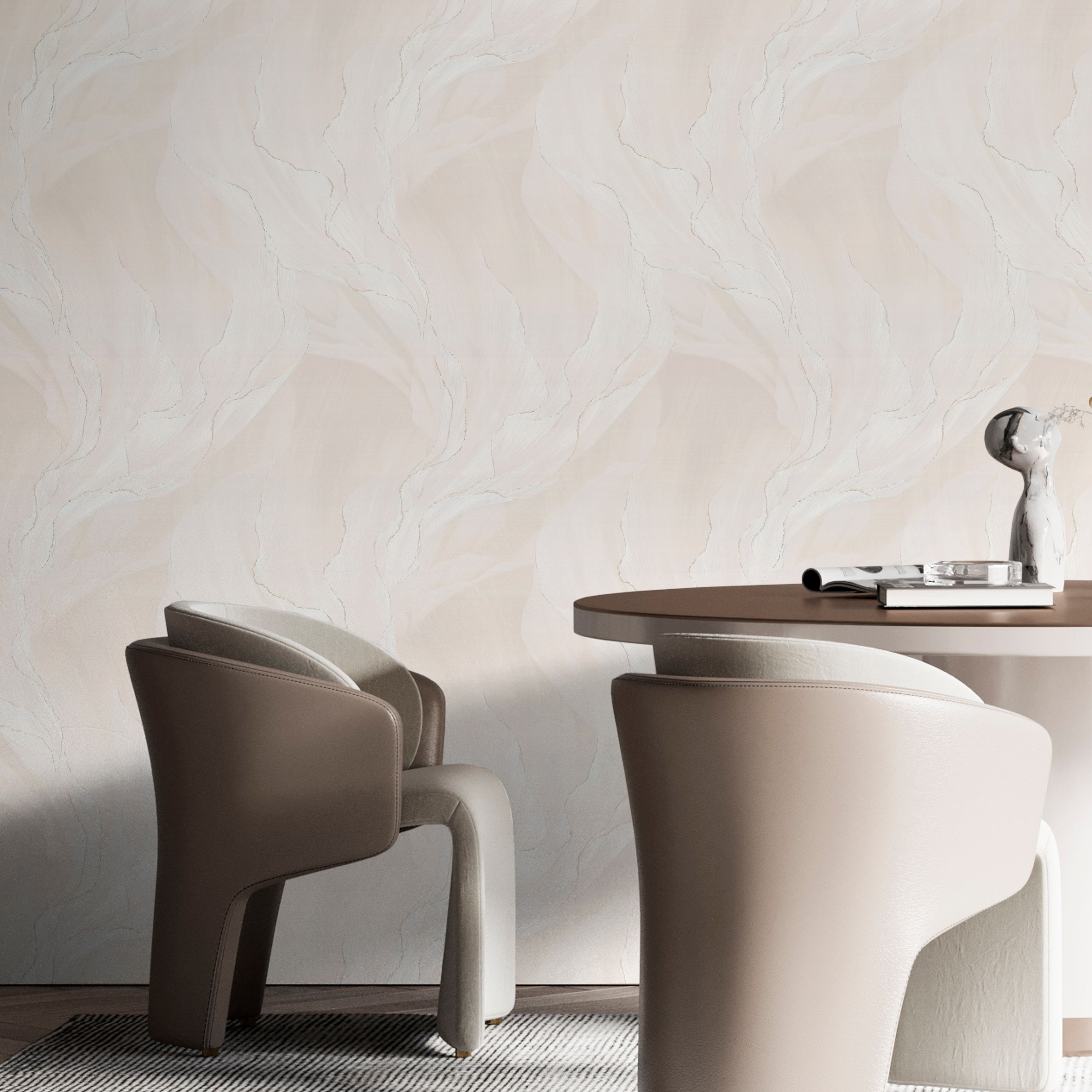 Обои OVK Design Идиллия 11318-04 жемчужные абстракция 1,06х10 м