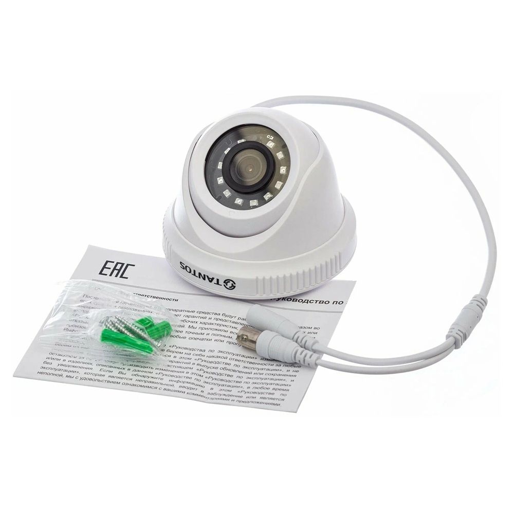 Видеокамера Tantos TSc-E2HDf 2.8 мм белый 2 Мп (1920х1080х25к/с) день/ночь