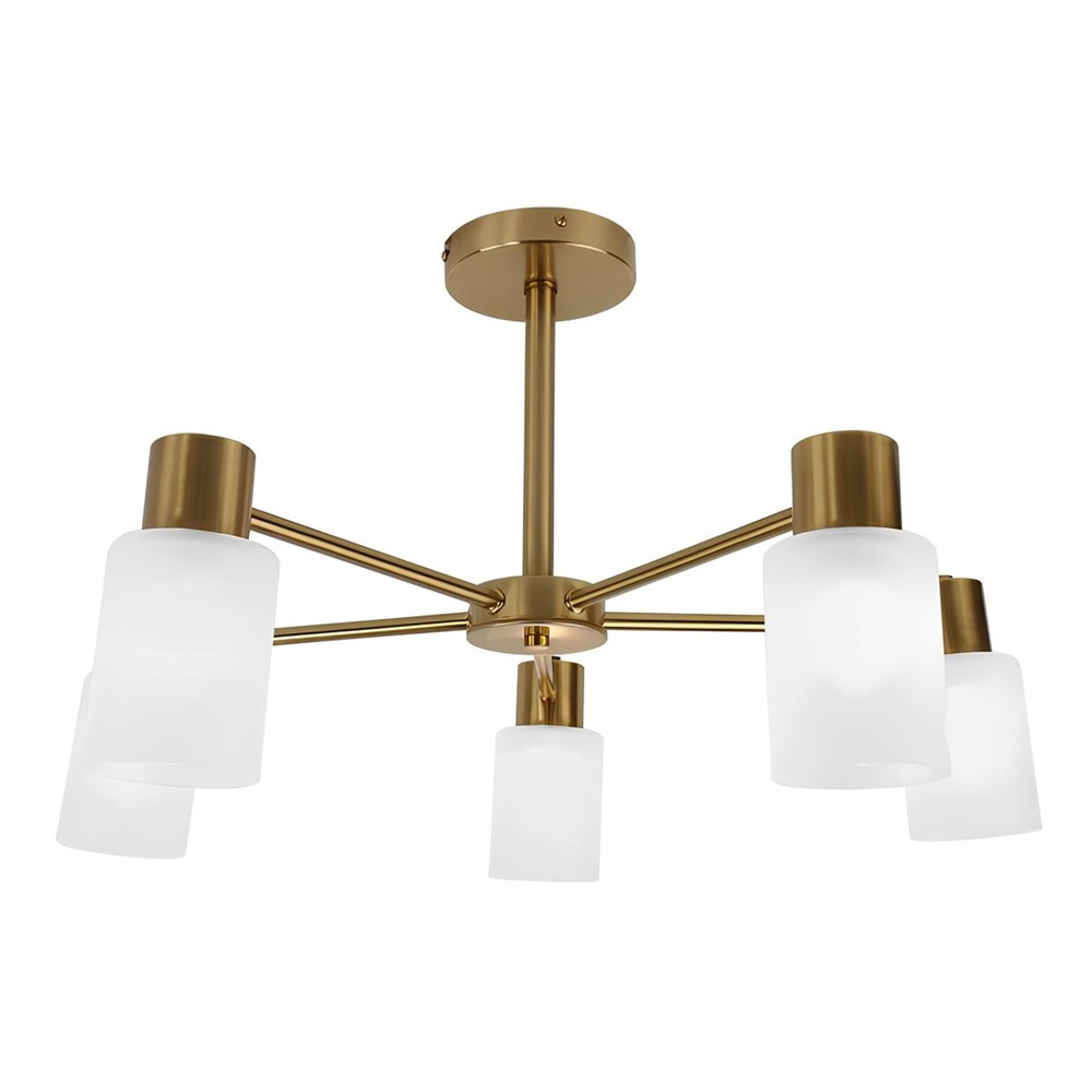 Люстра потолочная In Home Classic Kinli-СN-5E27WH-LT 5х60Вт E27 60х60х38 см латунь