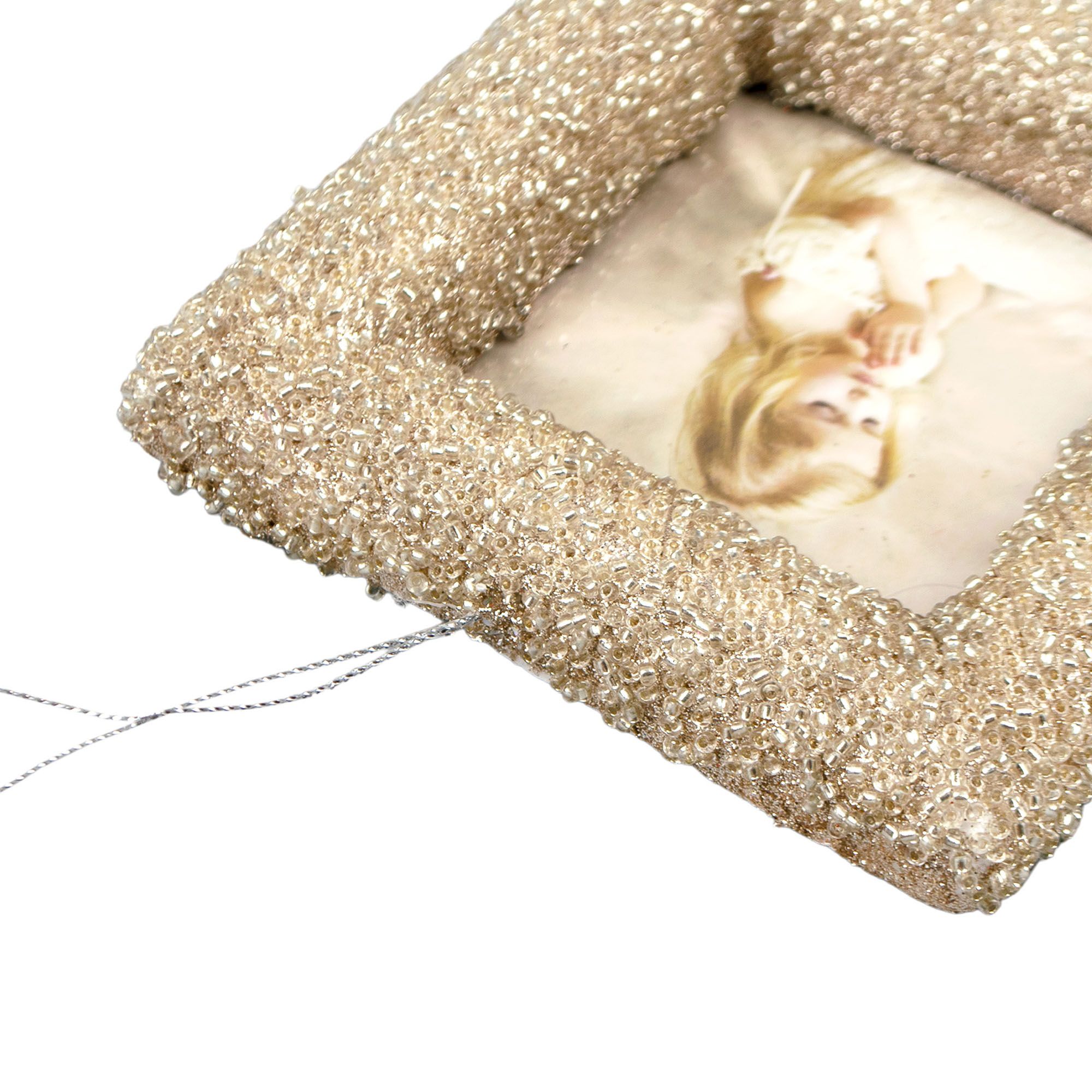 Украшение новогоднее Фоторамка 12х12 см шампань 10121-2375