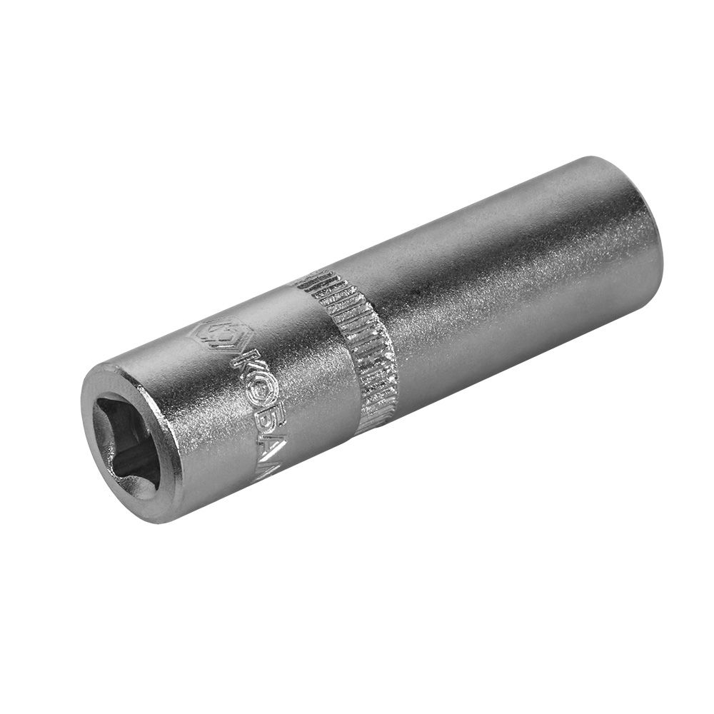 Головка торцевая глубокая 1/4" 10 мм сталь CrV 1 шт Кобальт 643-941