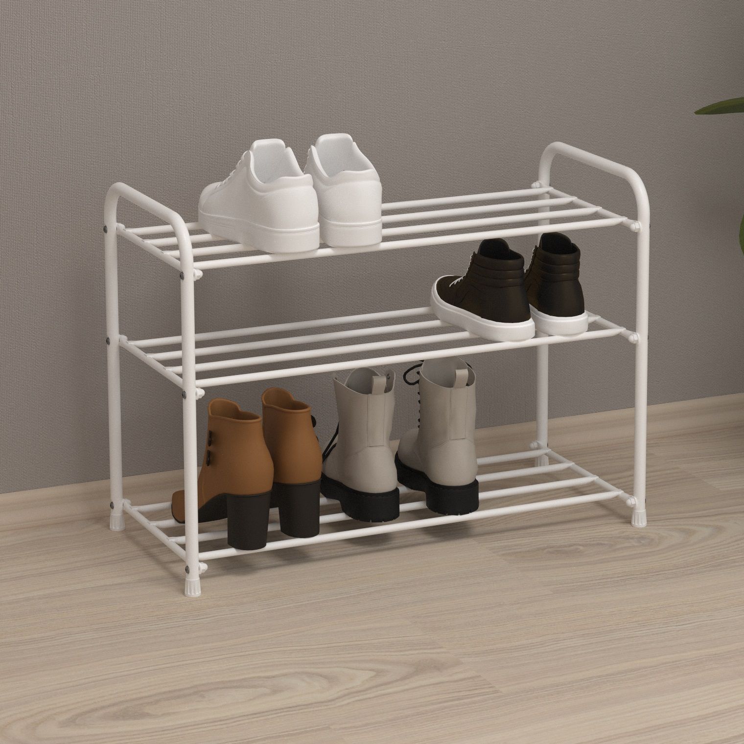 Полка для обуви Альфа 23 650х410х300 мм металл Белый