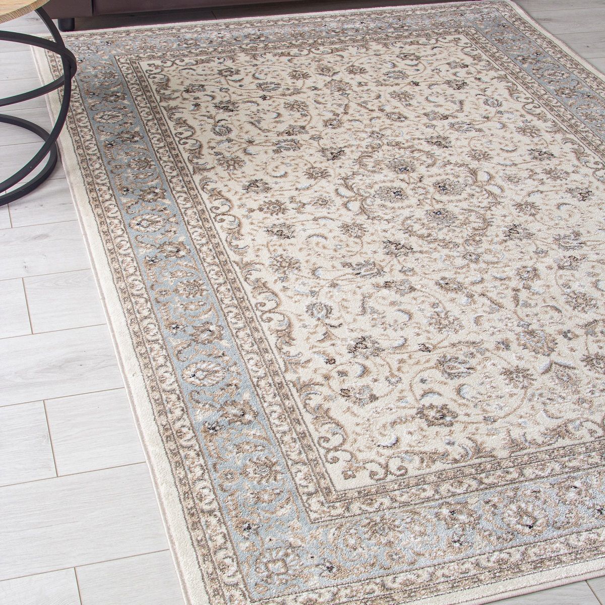 Ковер Valencia Deluxe Merinos F014 0,8х1,5 м кремово-голубой