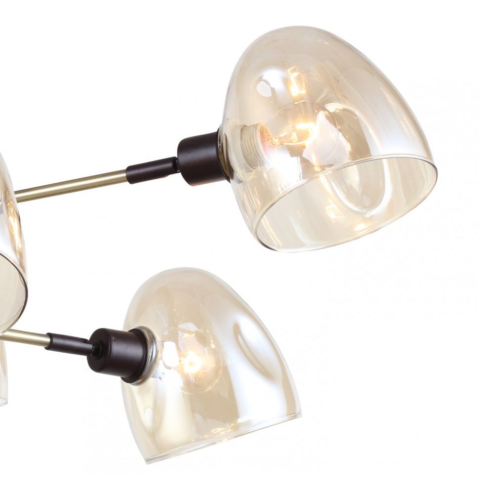 Люстра потолочная Rivoli Camila P6 6х40Вт E14 золото сатин